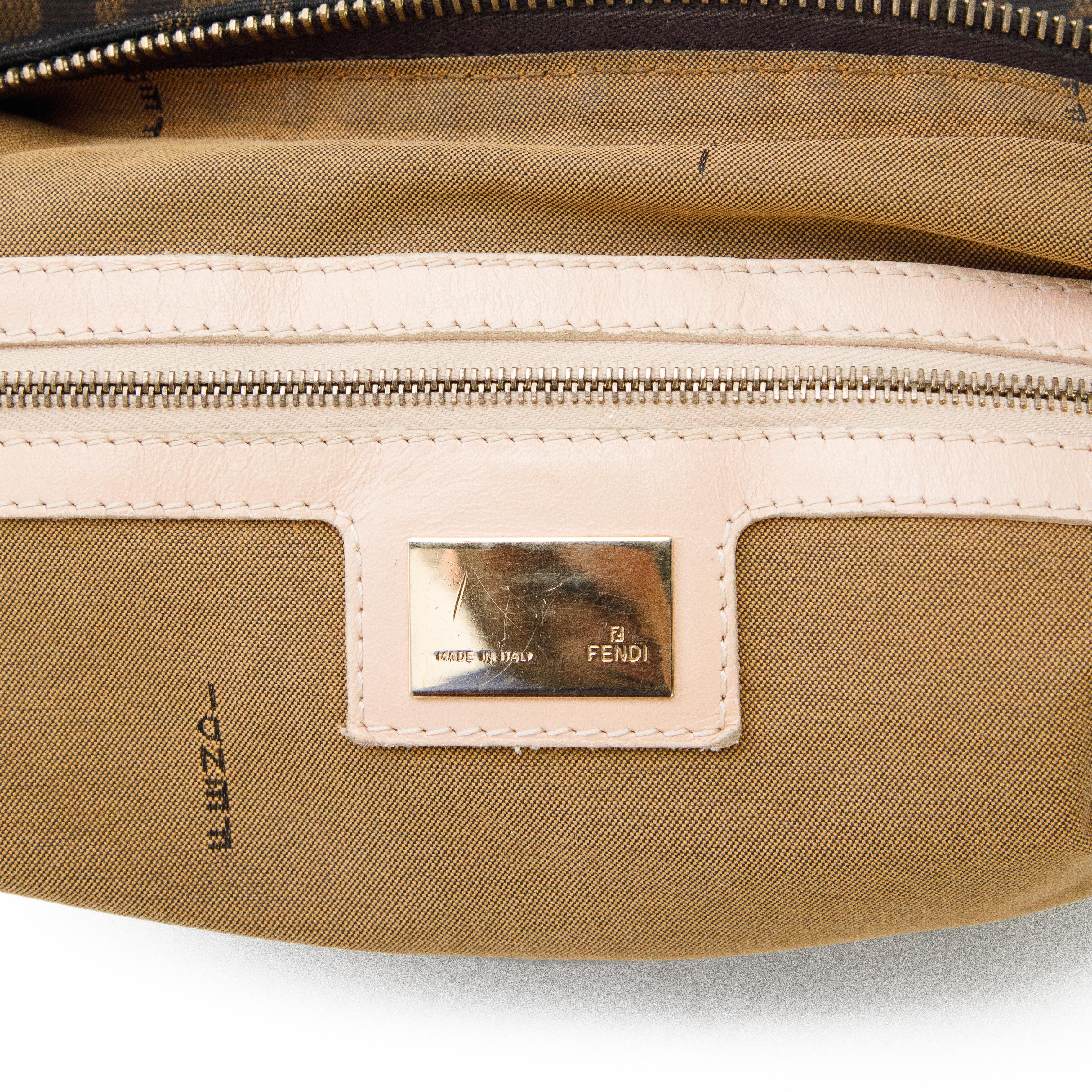 Fendi 2000s Monogram Canvas Hobo Shoulder Bag 4