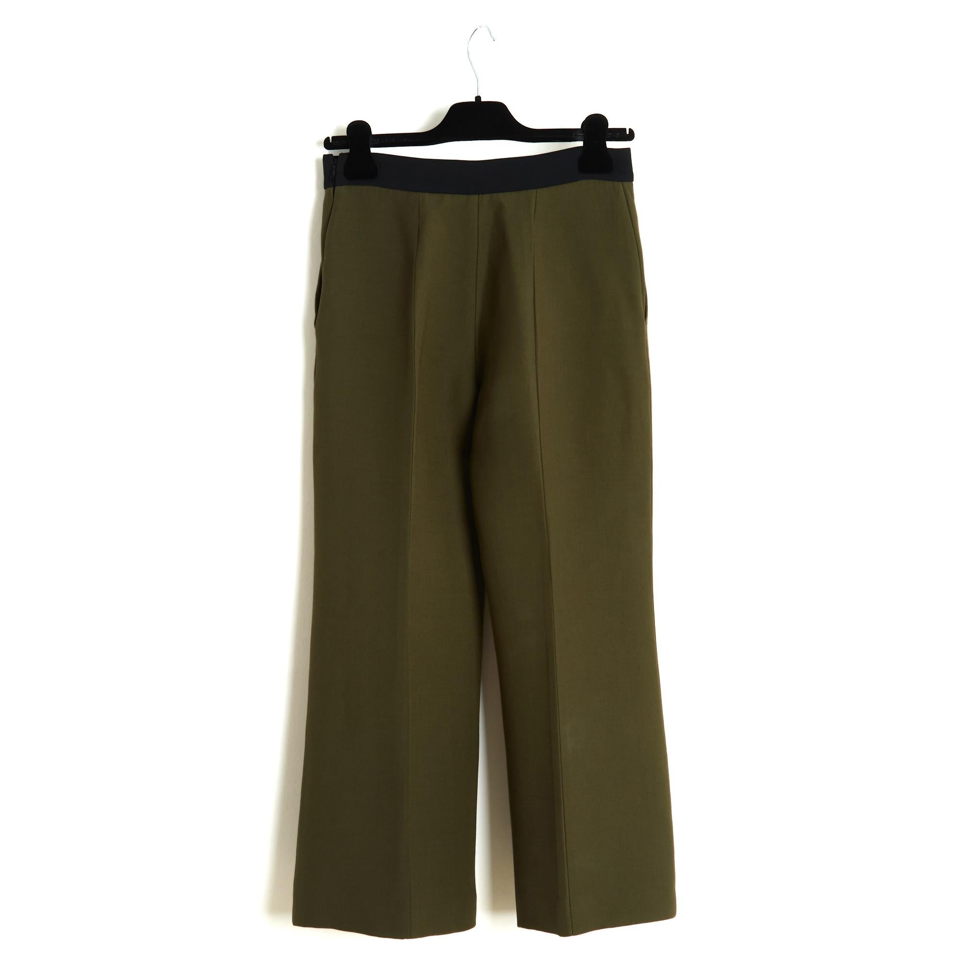 Fendi 2012 Pantalon trompette FR36 Lagerfeld Short Flare Oliver Black Pants US27 Pour femmes en vente