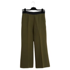 Fendi 2012 Pantalon trompette FR36 Lagerfeld Short Flare Oliver Black Pants US27