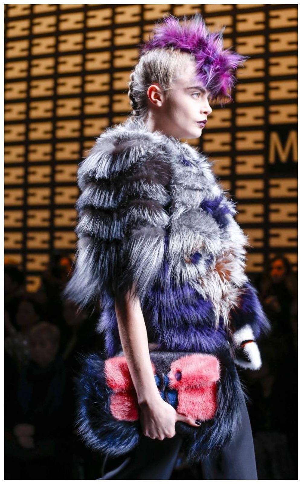 Cappotto in pelliccia di volpe e visone Fendi 2013 in vendita 3