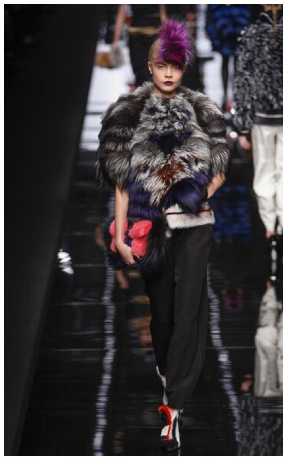 Cappotto in pelliccia di volpe e visone Fendi 2013 in vendita 4