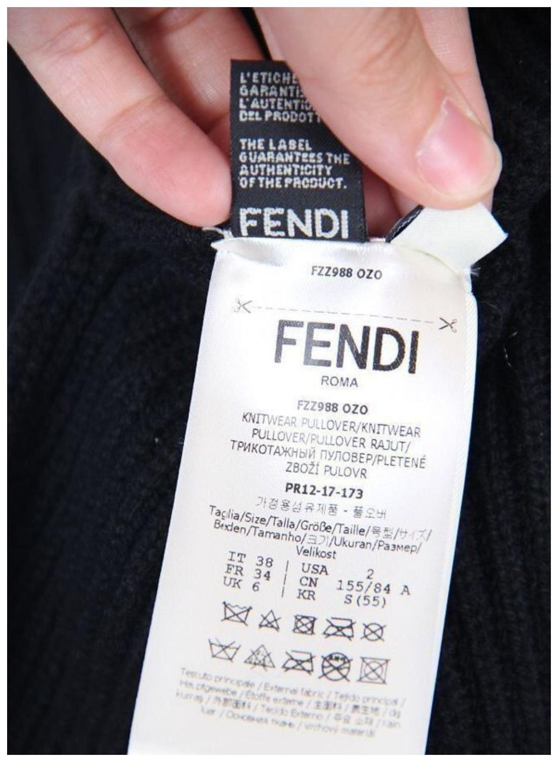  FENDI 2017  Fur-pompom High-neck Cashmere Sweater In Black For Sale 1