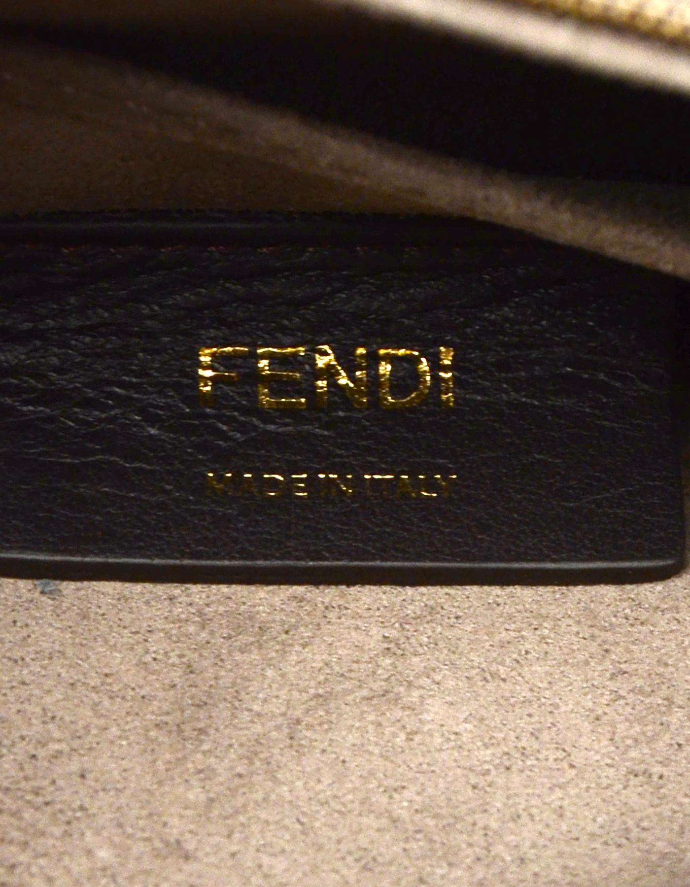 Fendi 2018 Black/Brown Leather & Canvas FF Monogram Crossbody Bag rt $2, 590 5