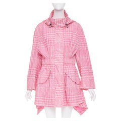FENDI 2018 Pop Tartan drawstring pleated hooded check windbreaker jacket IT46 XL