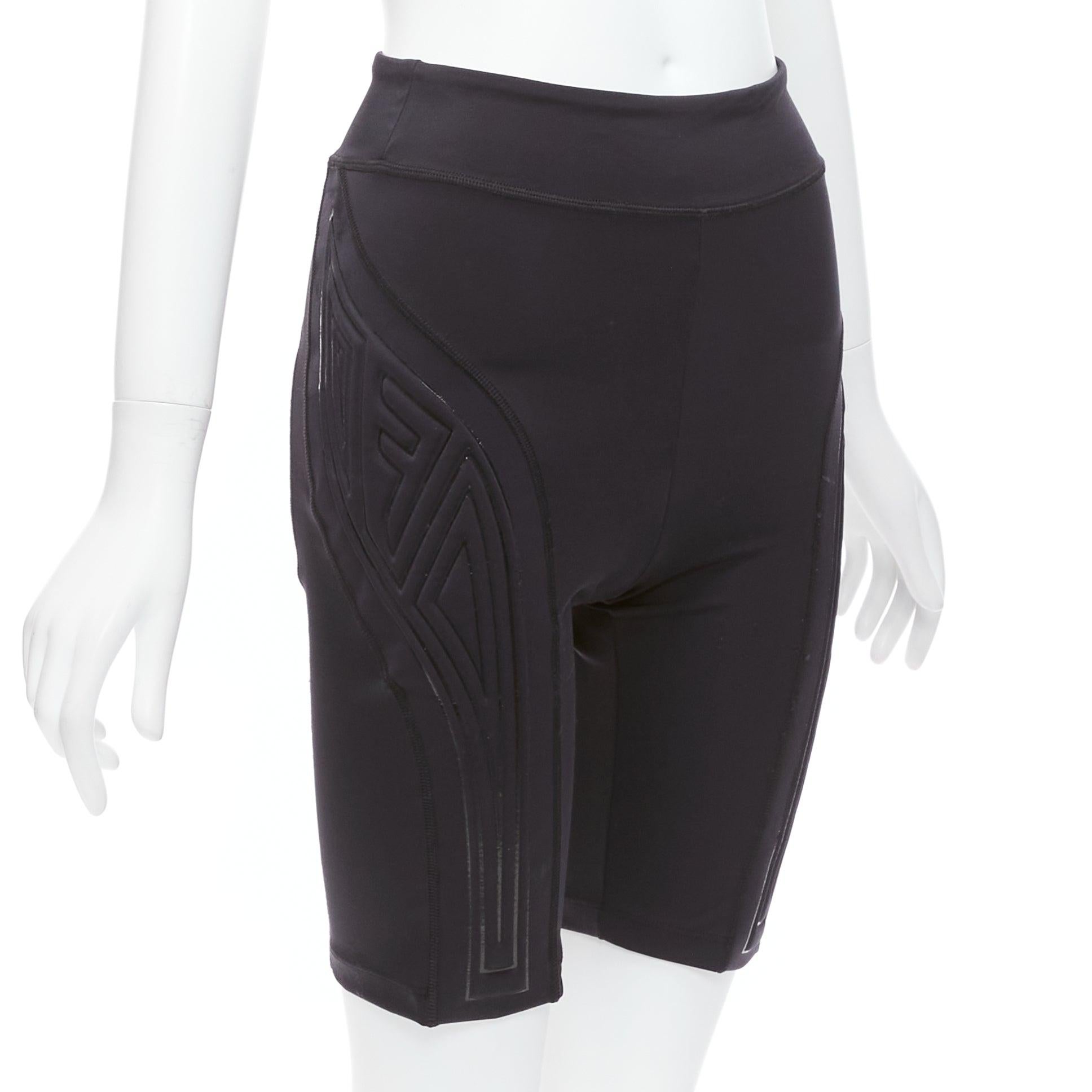 Nero Fendi 2019 FFreedom pantaloncini da motociclista a compressione in neoprene nero IT40 S in vendita