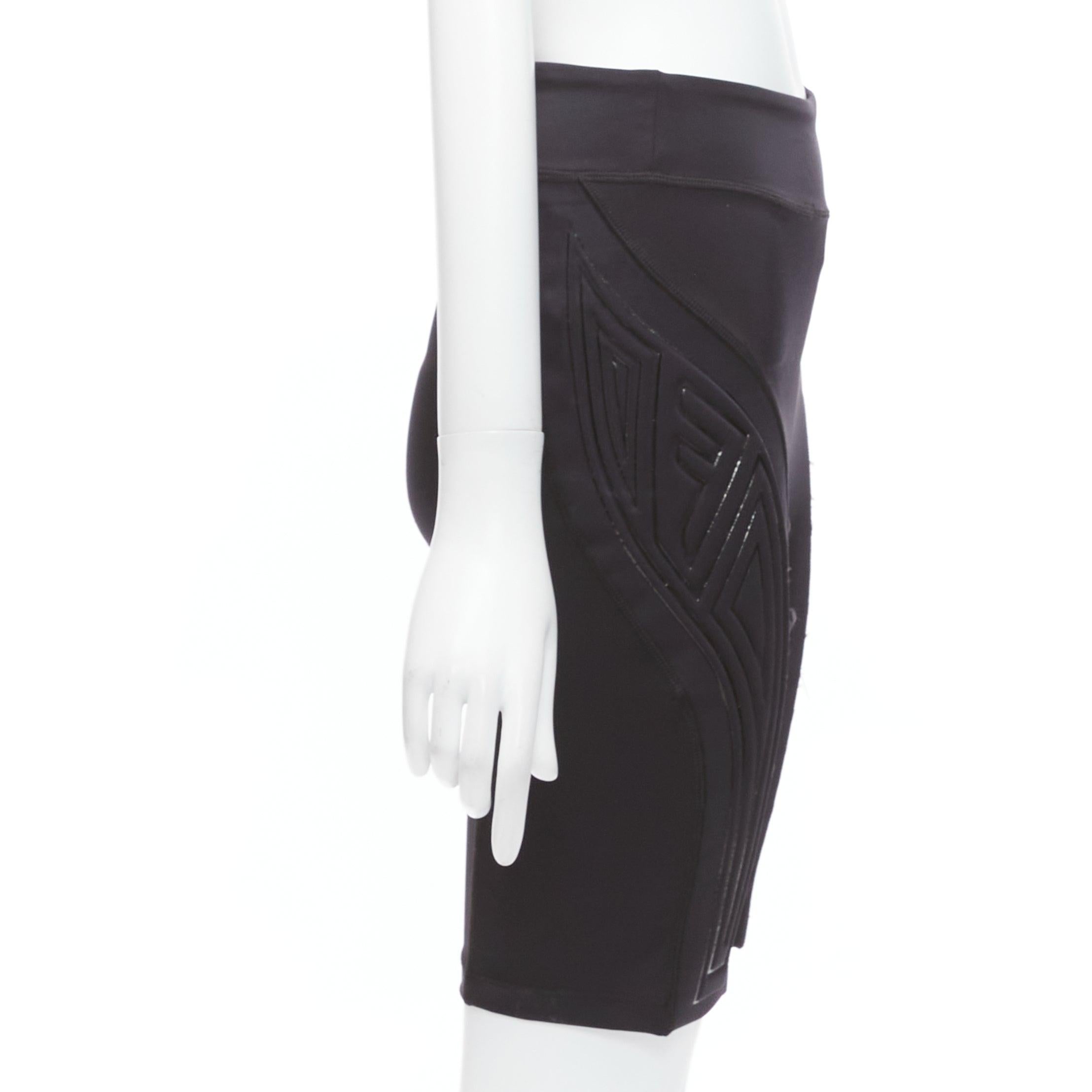 Fendi 2019 FFreedom pantaloncini da motociclista a compressione in neoprene nero IT40 S In condizioni discrete in vendita a Hong Kong, NT