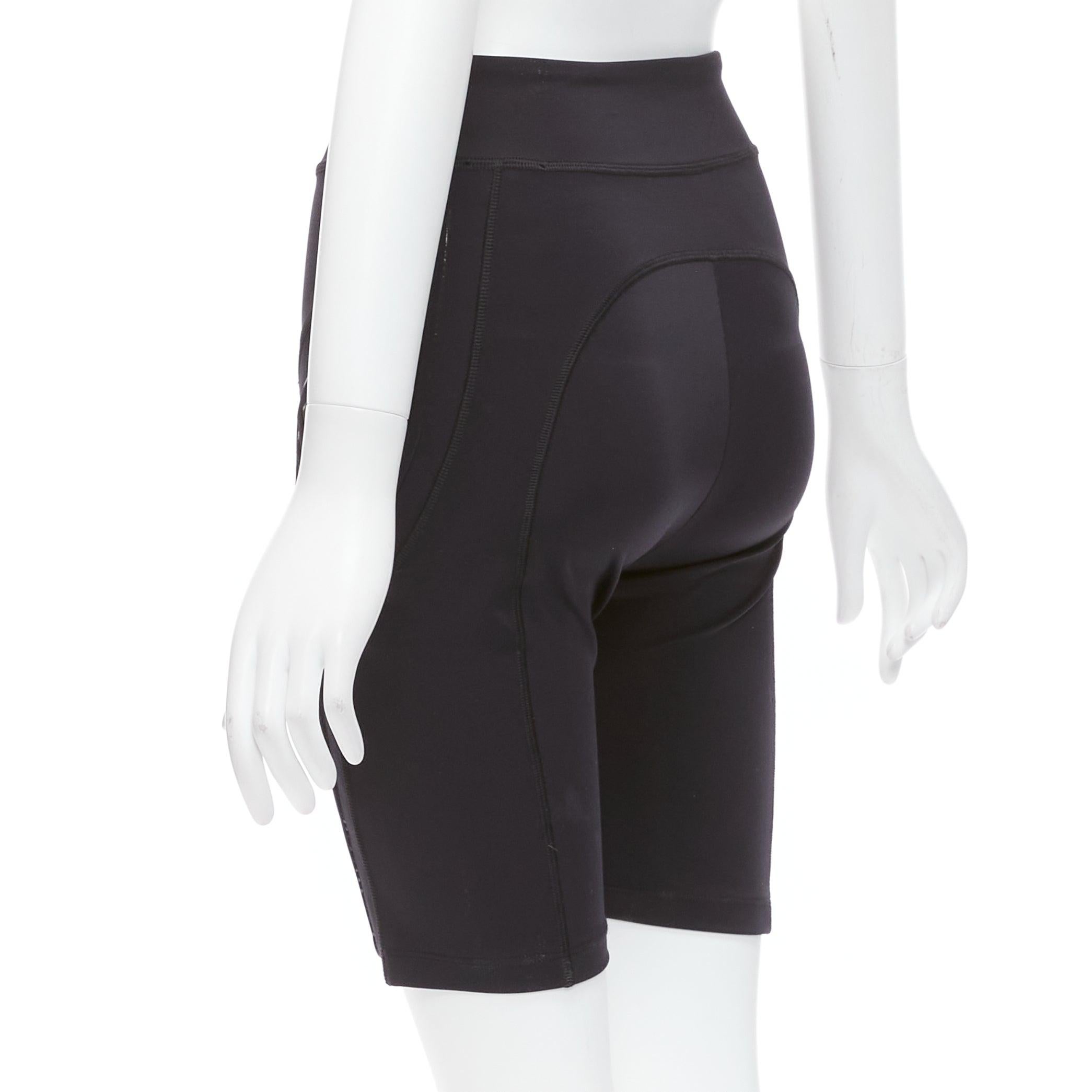 FENDI 2019 FFreedom black neoprene rubber compression biker shorts IT40 S For Sale 2