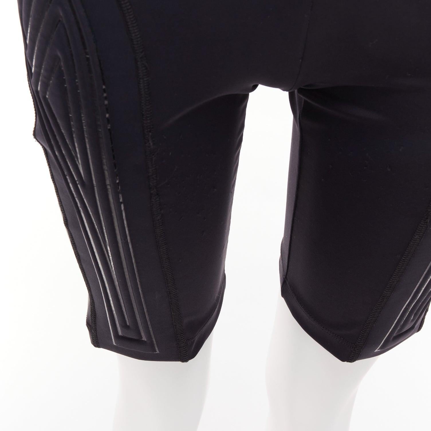 FENDI 2019 FFreedom black neoprene rubber compression biker shorts IT40 S For Sale 3