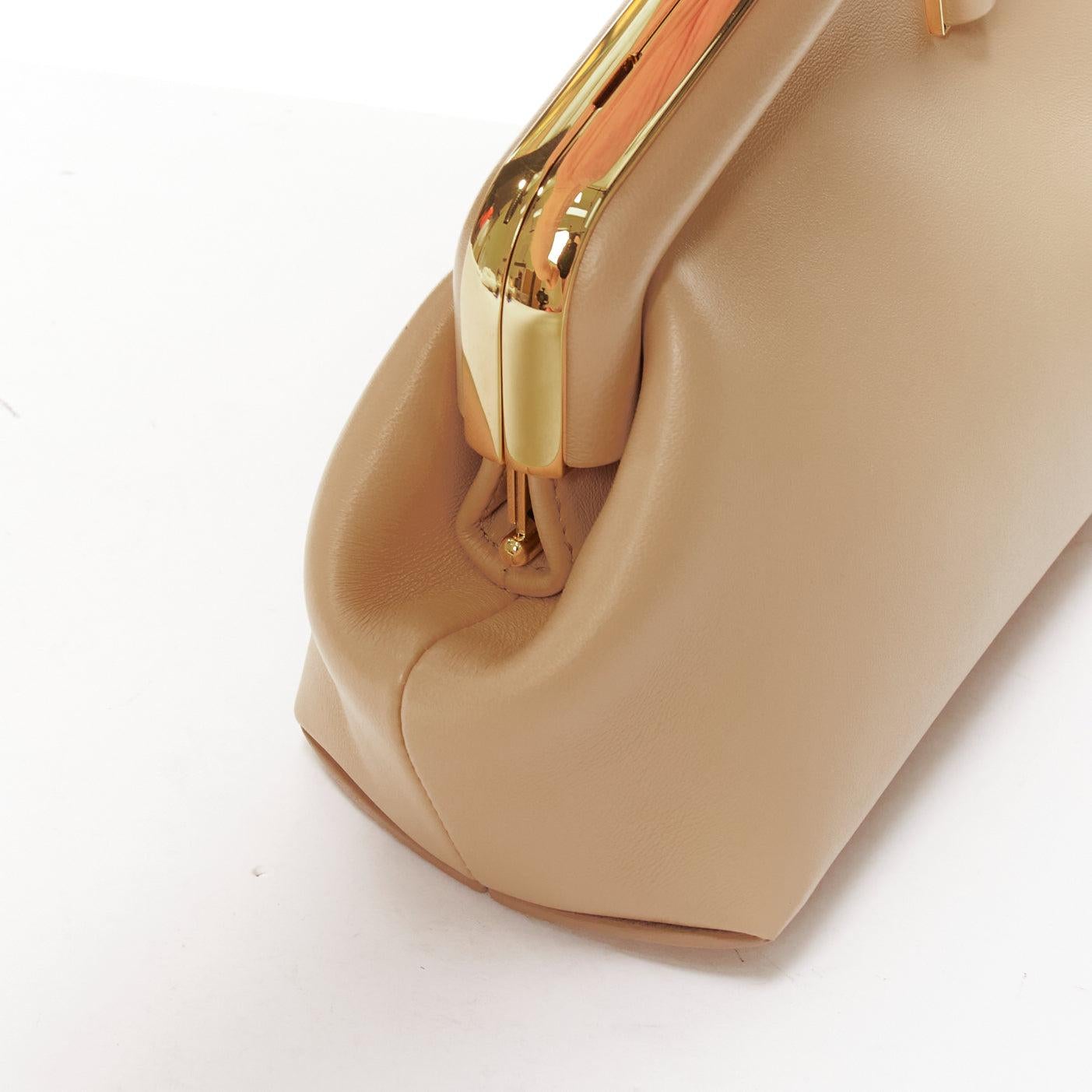 FENDI 2021 First Small nude leather F logo frame crossbody clutch bag 3