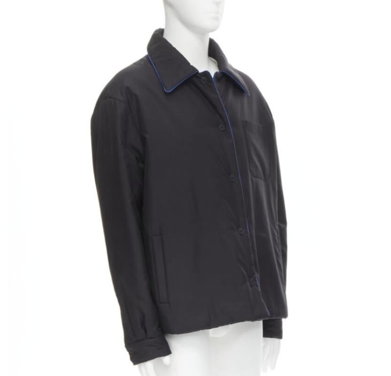 Noir FENDI 2021 Veste réversible 100% soie noire blanche avec logo IT48 M en vente