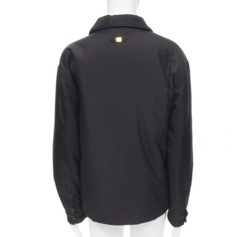 FENDI 2021 Veste réversible 100% soie noire blanche avec logo IT48 M en vente 1