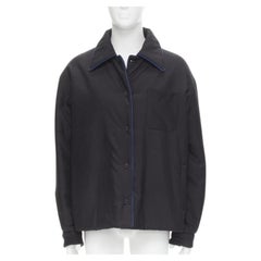 FENDI 2021 Reversible 100% silk black white logo padded jacket IT48 M