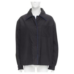 FENDI 2021 Wendbare 100% schwarz-weiße Logo-polsterjacke aus Seide IT48 M