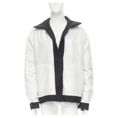 FENDI 2021 Reversible 100% silk black white logo padded jacket IT52 XL