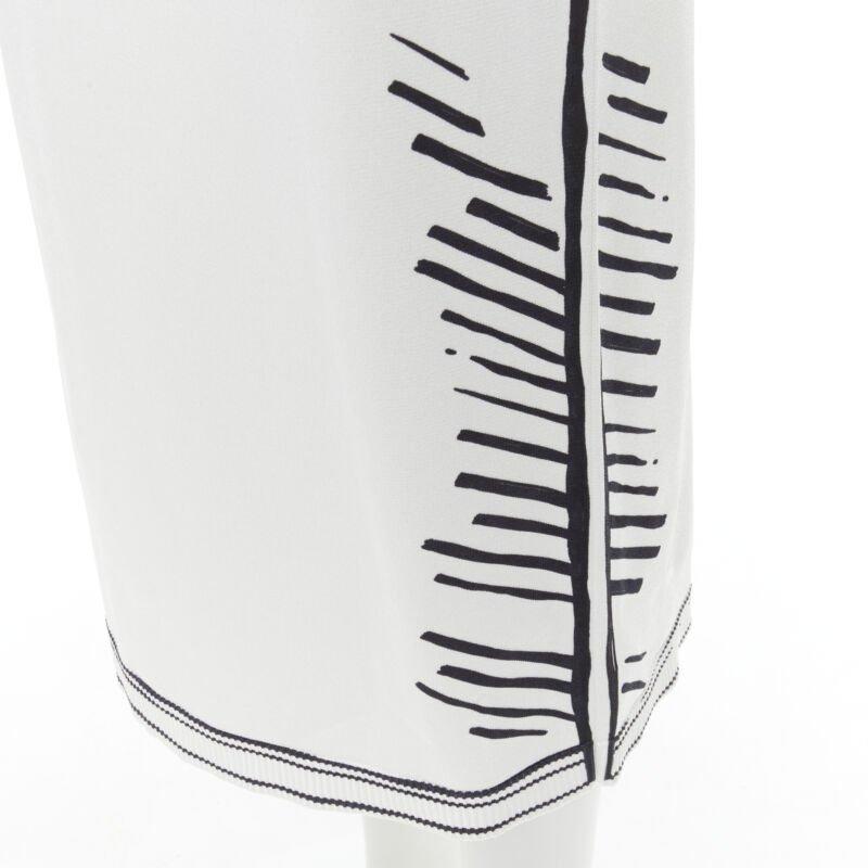 FENDI 2022 Joshua Vides California Sky black white comic marker skirt IT44 M For Sale 2