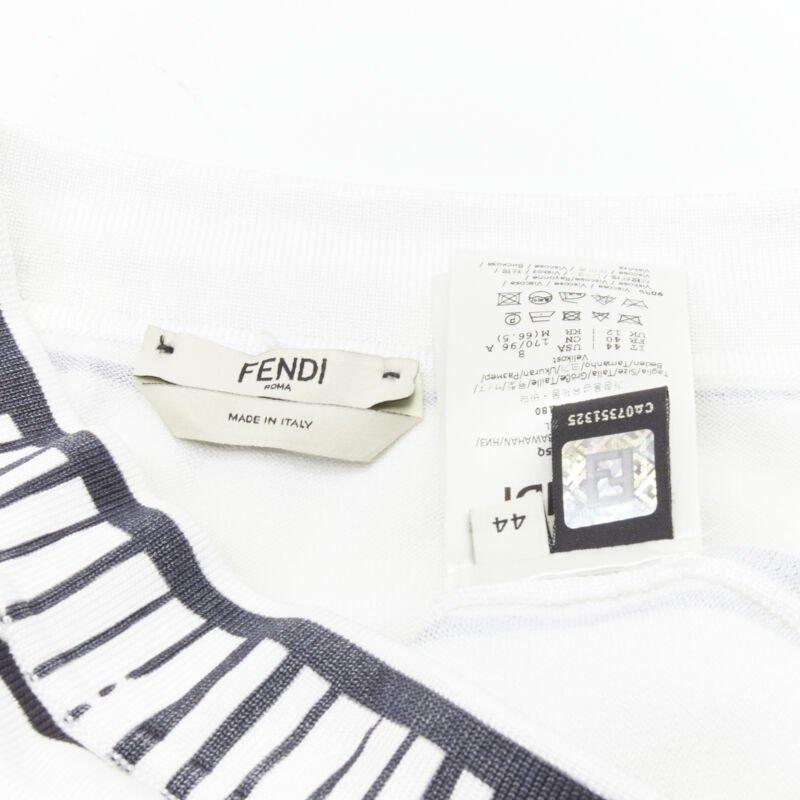 FENDI 2022 Joshua Vides California Sky black white comic marker skirt IT44 M For Sale 3