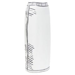 FENDI 2022 Joshua Vides California Sky negro blanco falda cómic marcador IT44 M