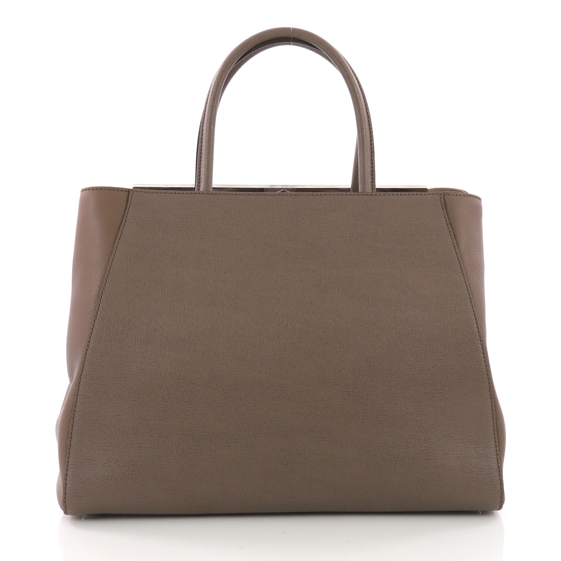 Fendi 2Jours Handbag Leather Medium, In Good Condition In NY, NY