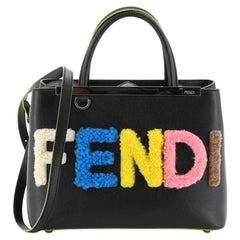 Fendi 2Jours Logo Bag Shearling and Leather Petite