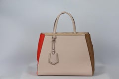 Fendi 2jours Medium Textured Leather Tote Bag