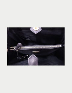 Fendi 2Jours Tote Bag aus schwarzem Saffianoleder