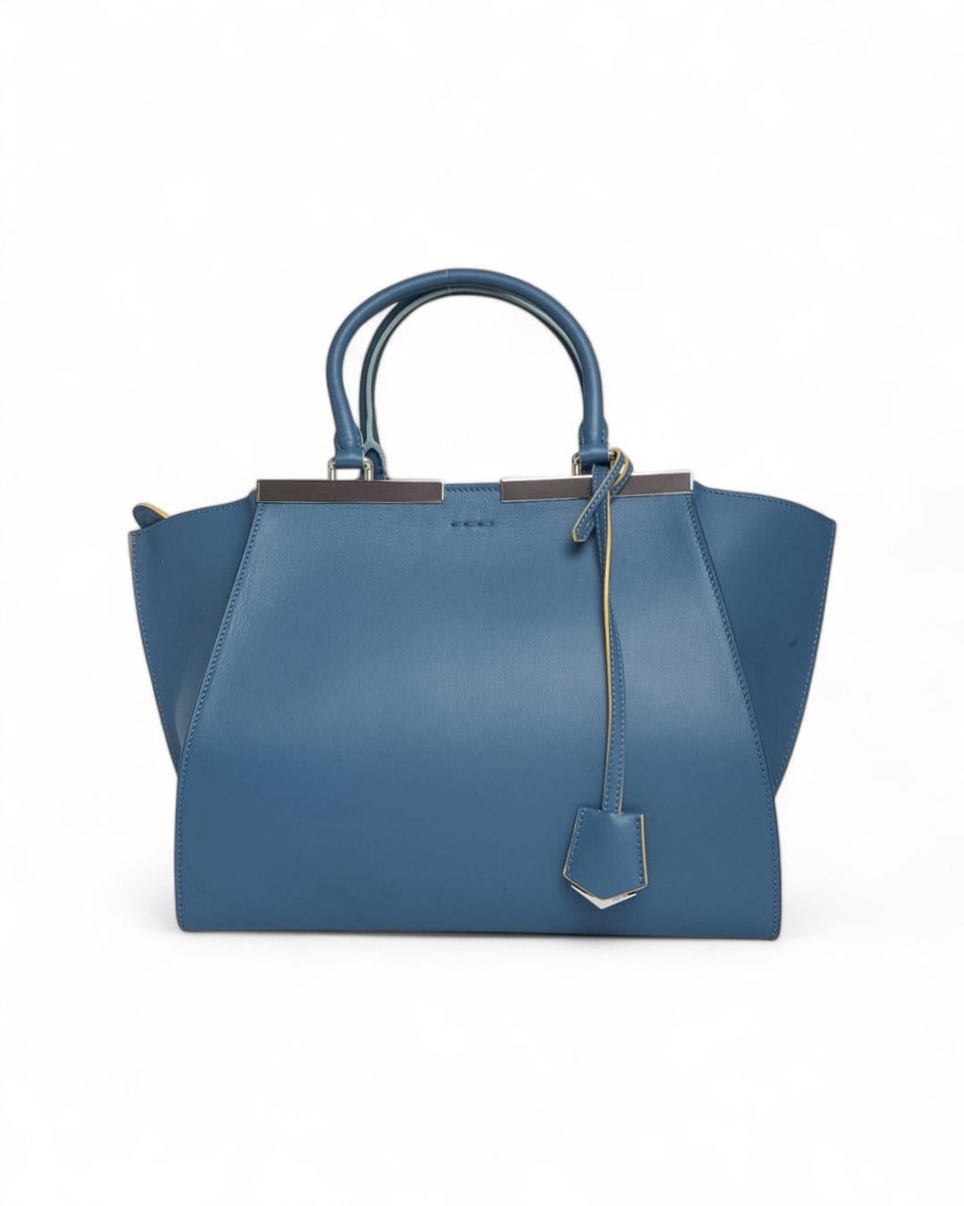 Fendi 3 Jours Medium Bleu céruléen en vente 5