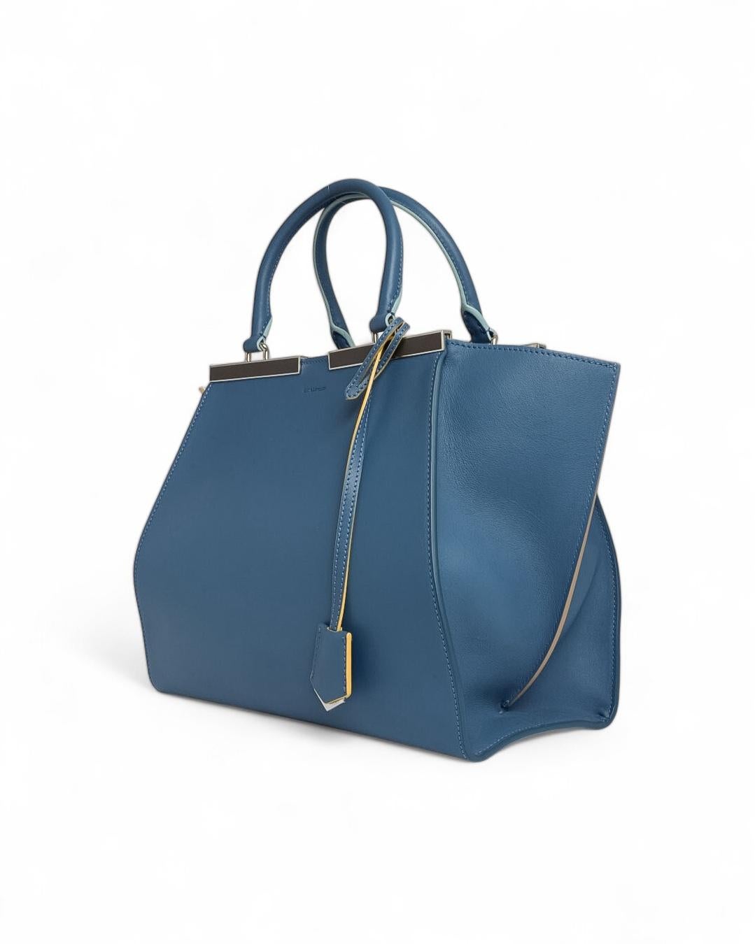 Fendi 3 Jours Medium Bleu céruléen en vente 6