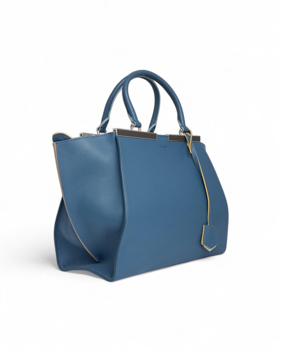 Fendi 3 Jours Medium Bleu céruléen en vente 7
