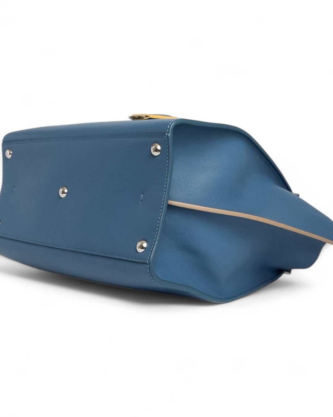 Fendi 3 Jours Medium Bleu céruléen en vente 8