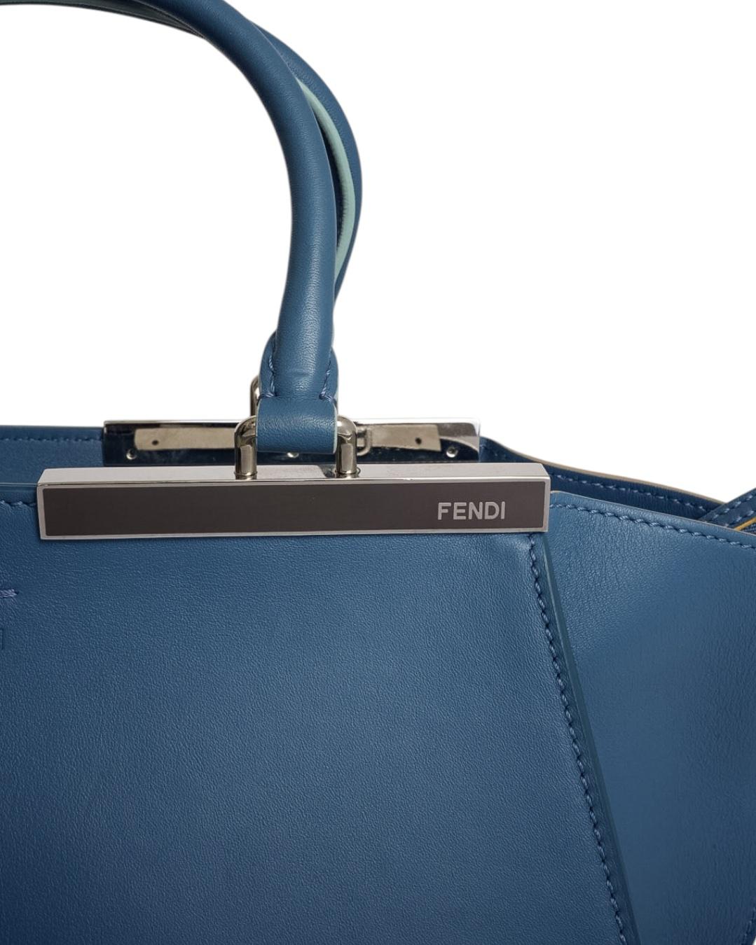 Blue Fendi 3 Jours Medium Bleu céruléen en vente