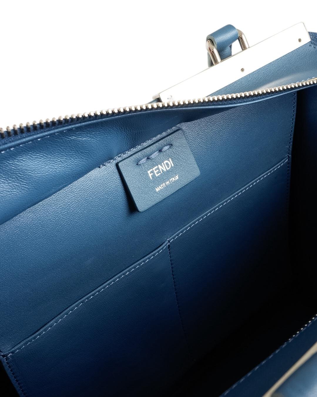 Fendi 3 Jours Medium Bleu céruléen en vente 1