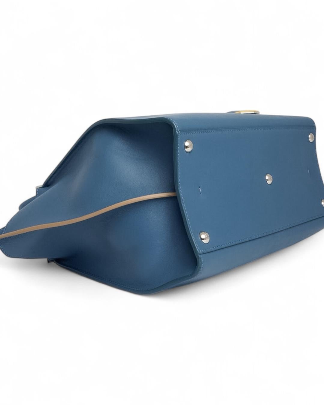 Fendi 3 Jours Medium Bleu céruléen en vente 2