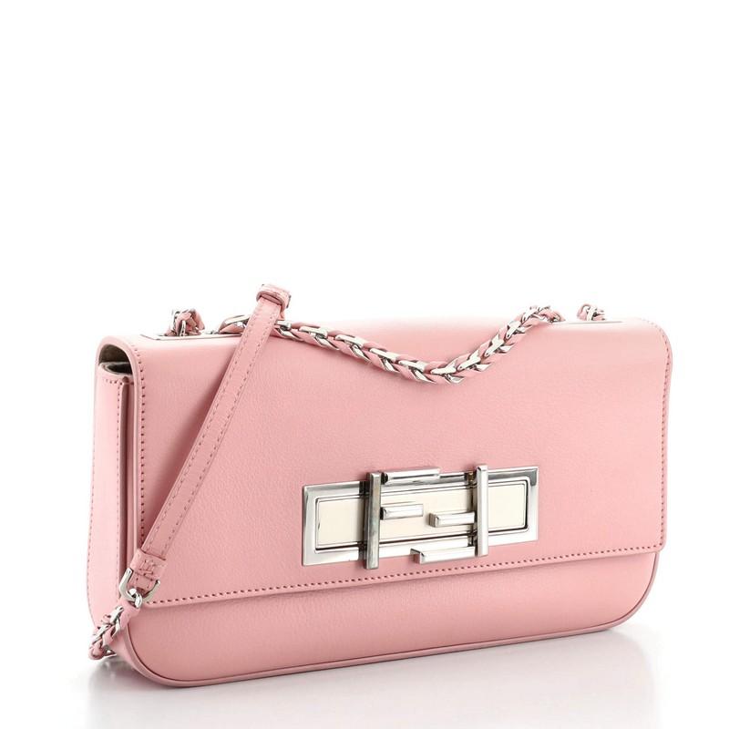 Beige Fendi 3Baguette Shoulder Bag Calfskin