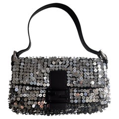 Fendi 3D silver sequin baguette from 2013 spring