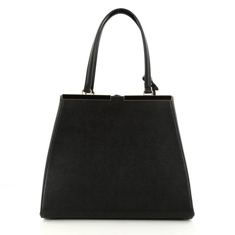 Black Fendi 3Jours Handbag Leather Large 