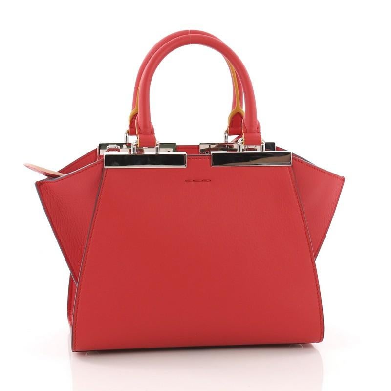 Fendi 3Jours Handbag Leather Mini In Good Condition In NY, NY