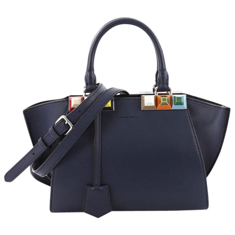 Fendi 3Jours Handbag Studded Leather Mini