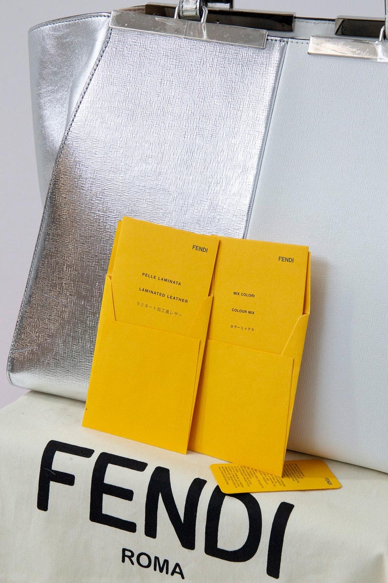 Fendi 3Jours White Leather Shopper Bag For Sale at 1stDibs fendi