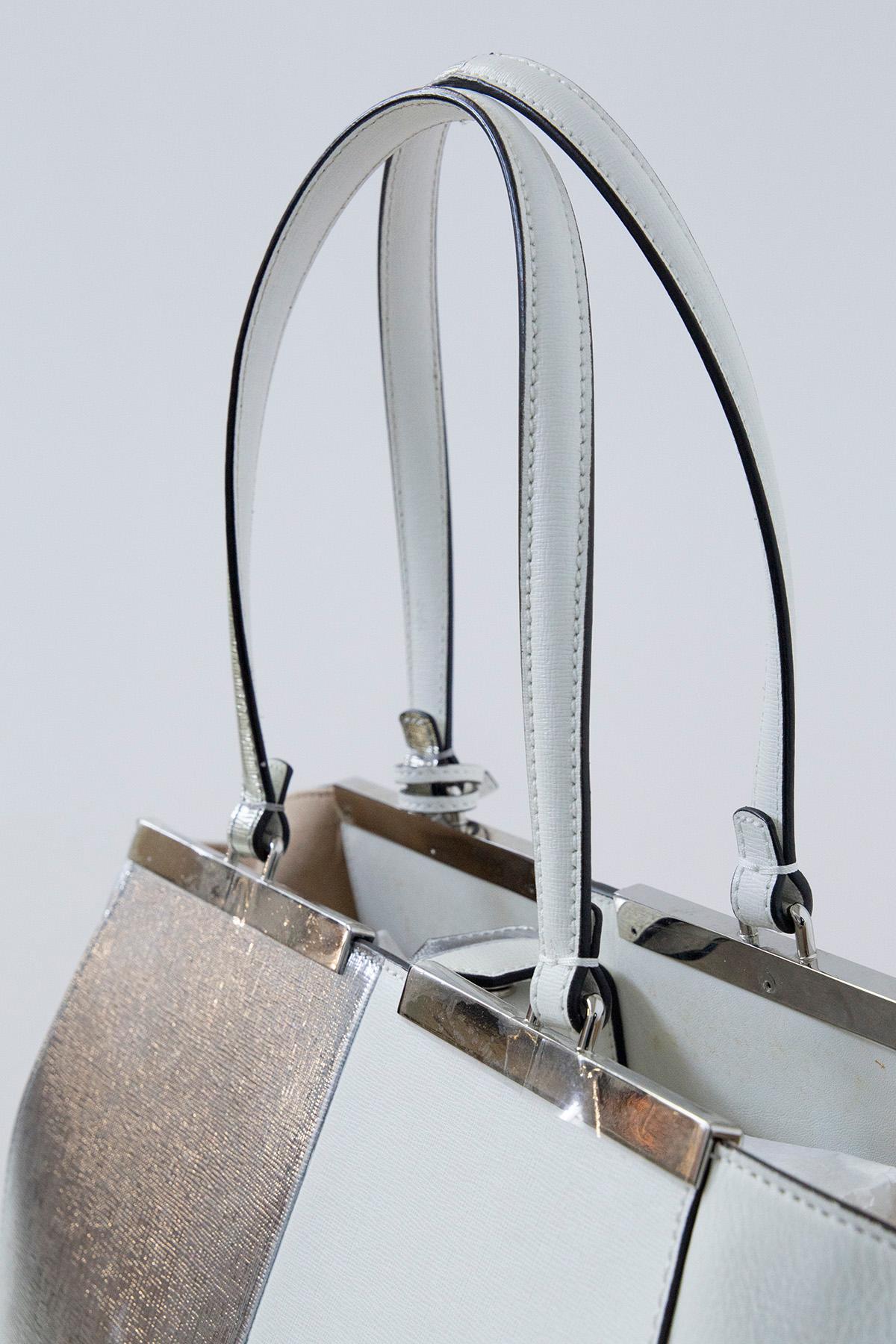 Fendi 3Jours White Leather Shopper Bag  For Sale 1