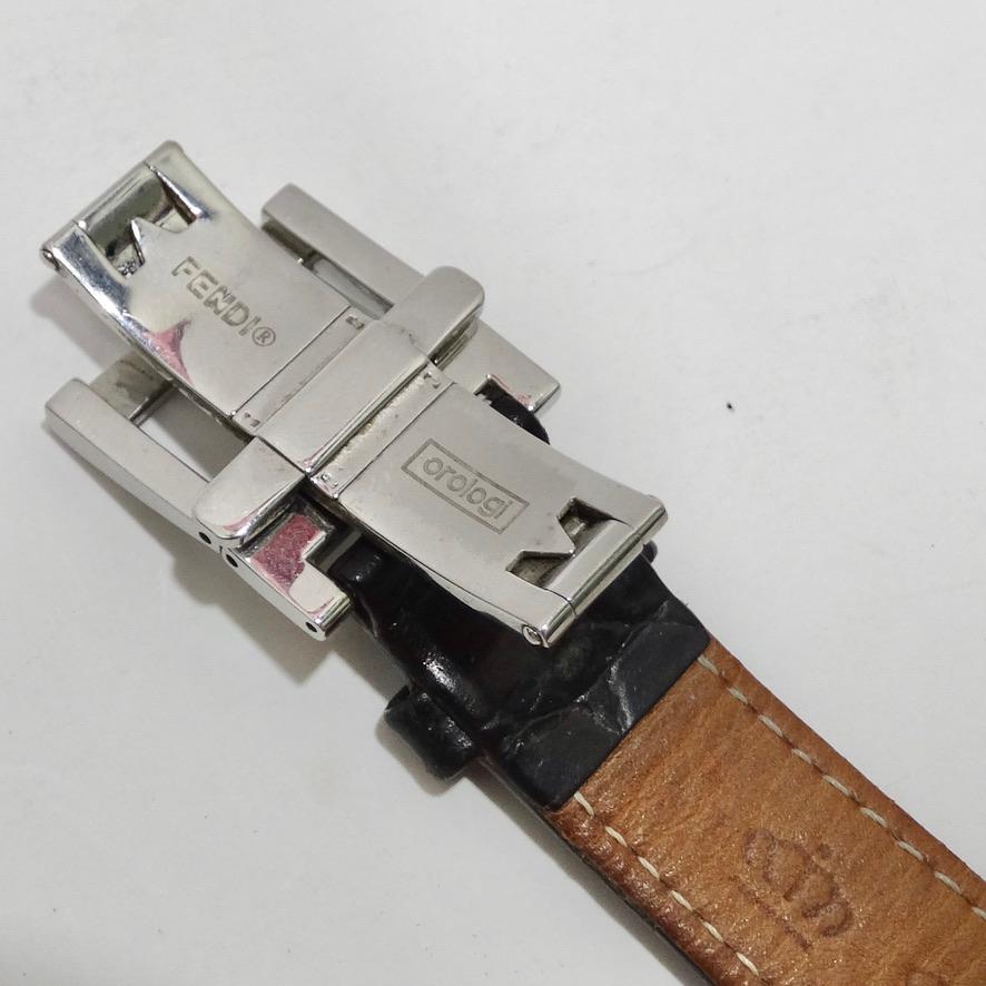 Fendi 4500G Stainless Steel Black Quartz Chronograph Men's Dial Watch For Sale 3