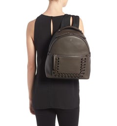 Fendi 56ffa2617 Grey Calfskin Leather Backpack