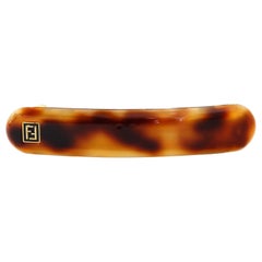 Fendi 80s Tortoise Shell Acrylic Barrette