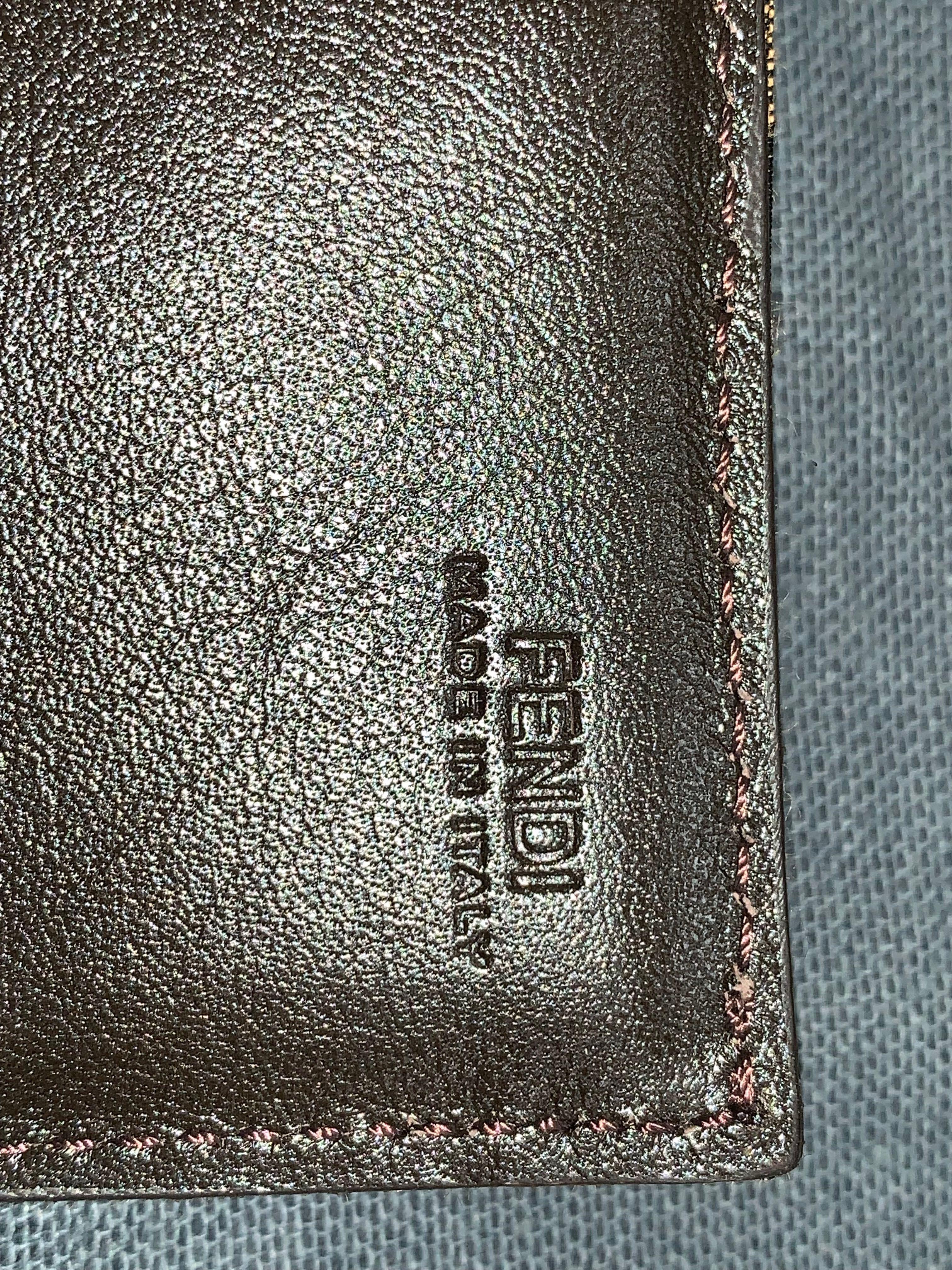 Fendi 8M0251H8 Signature Logo Zucca Mia Clutch Wallet Tobacco 2