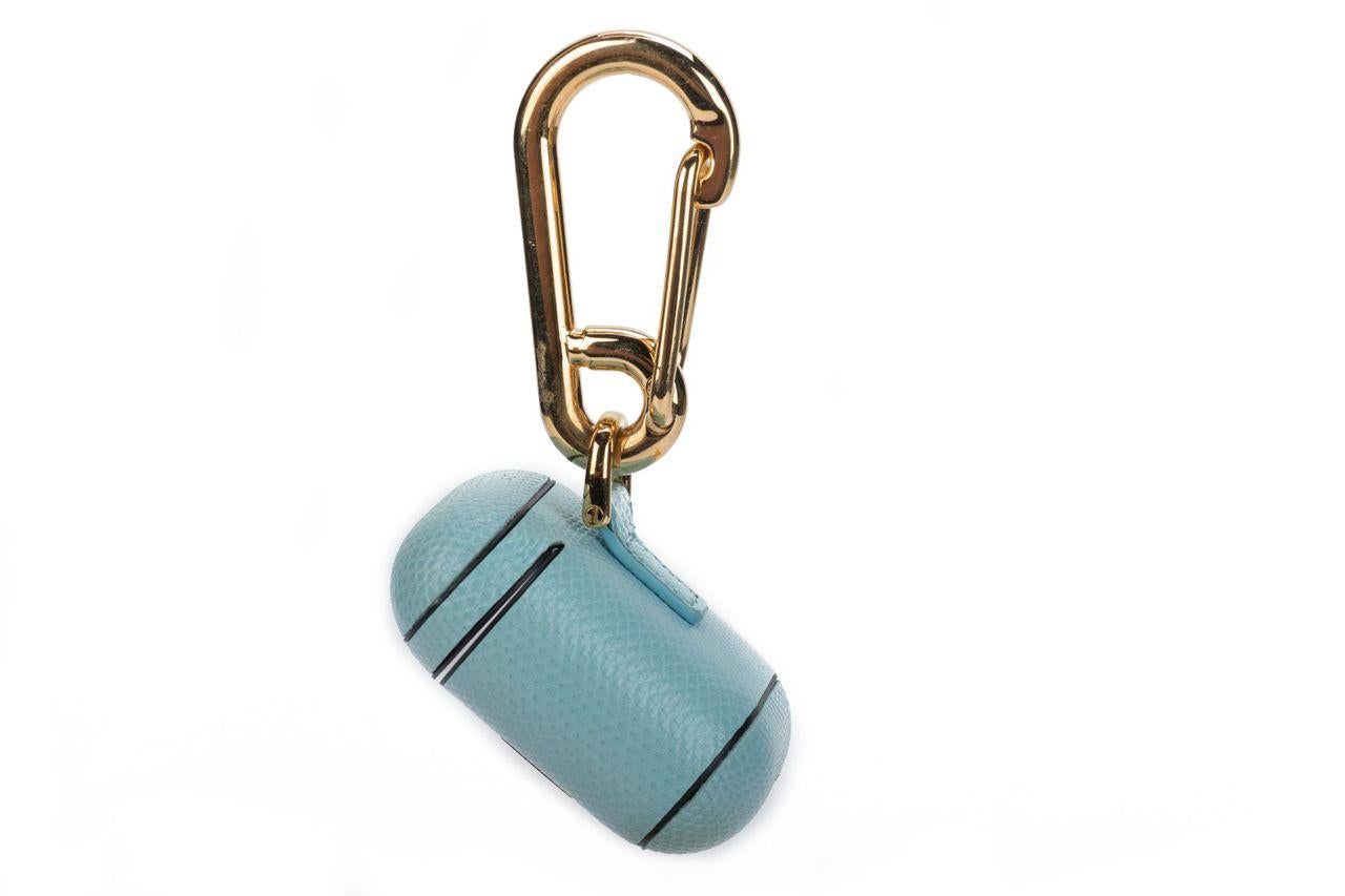 Fendi Air Pod Case Light Blue NIB In New Condition For Sale In West Hollywood, CA