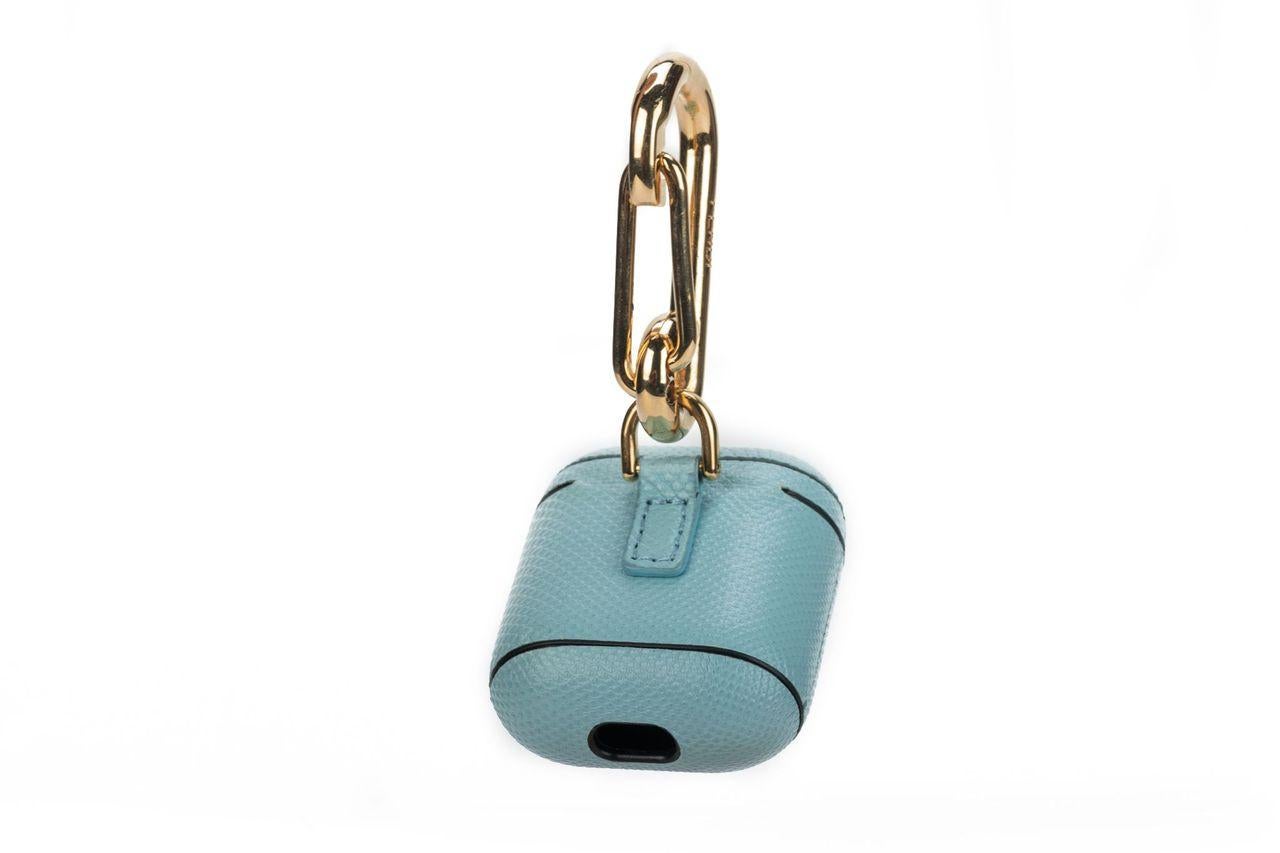 Women's or Men's Fendi Air Pod Case Light Blue NIB For Sale