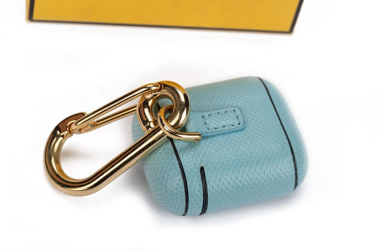 Fendi Air Pod Case Light Blue NIB For Sale 1