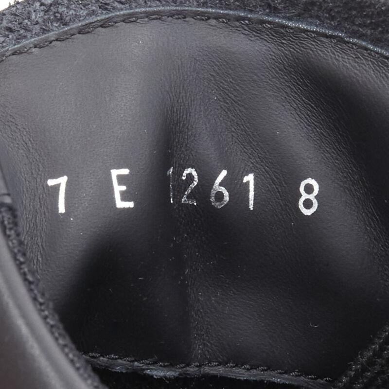 FENDI Amor Roma black leather print Zucca FF monogram heel sneakers UK8 EU42 7