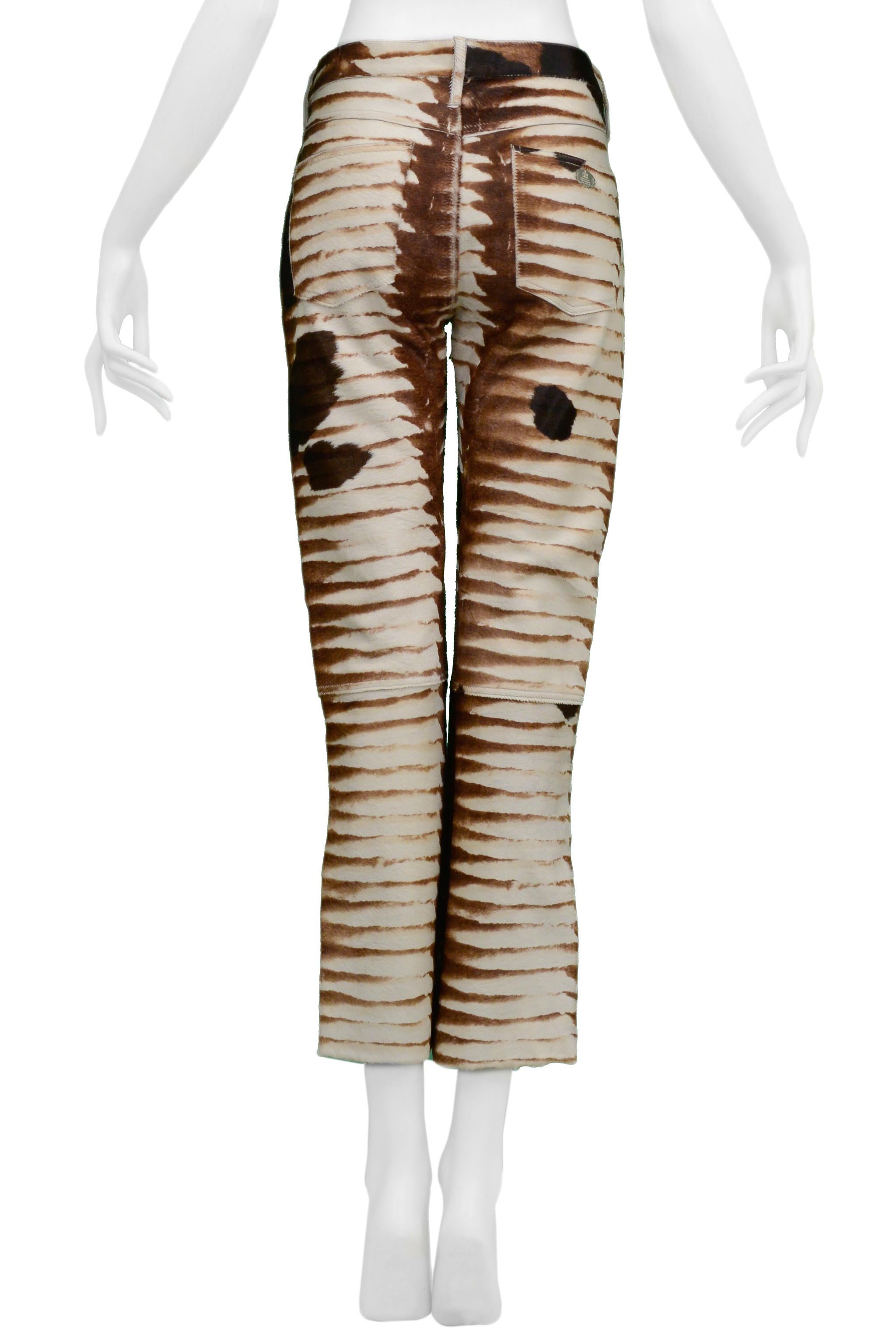 Resurrection Vintage is excited to offer a pair of vintage Fendi animal print pants featuring a classic 5-pocket jean silhouette, tapered legs, and silver-tone hardware.  

Fendi
Size 40
Pony Hair
Excellent Vintage Condition
Authenticity Guaranteed 