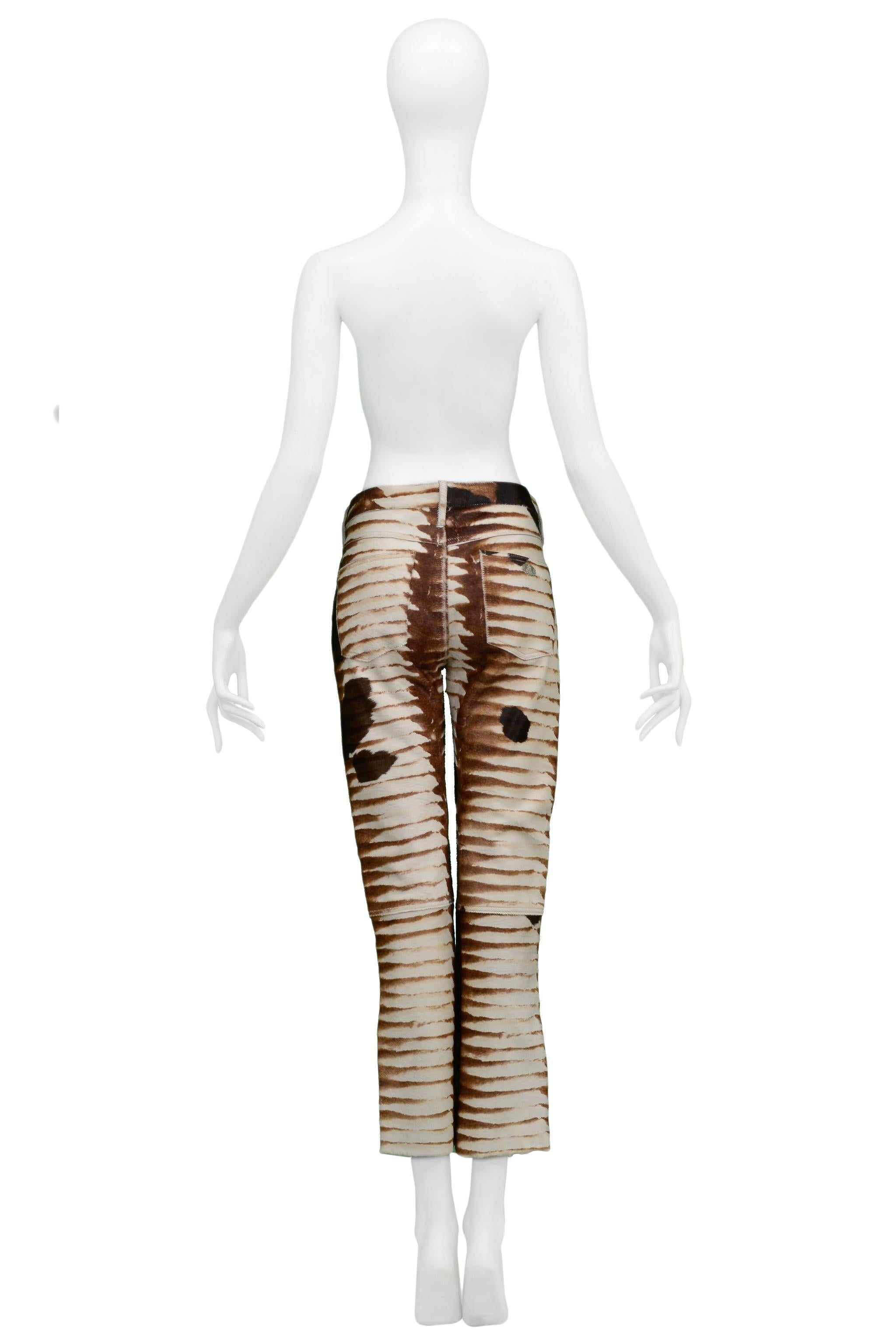 Fendi Animal Print Pony Skin Pants 1999 In Excellent Condition In Los Angeles, CA