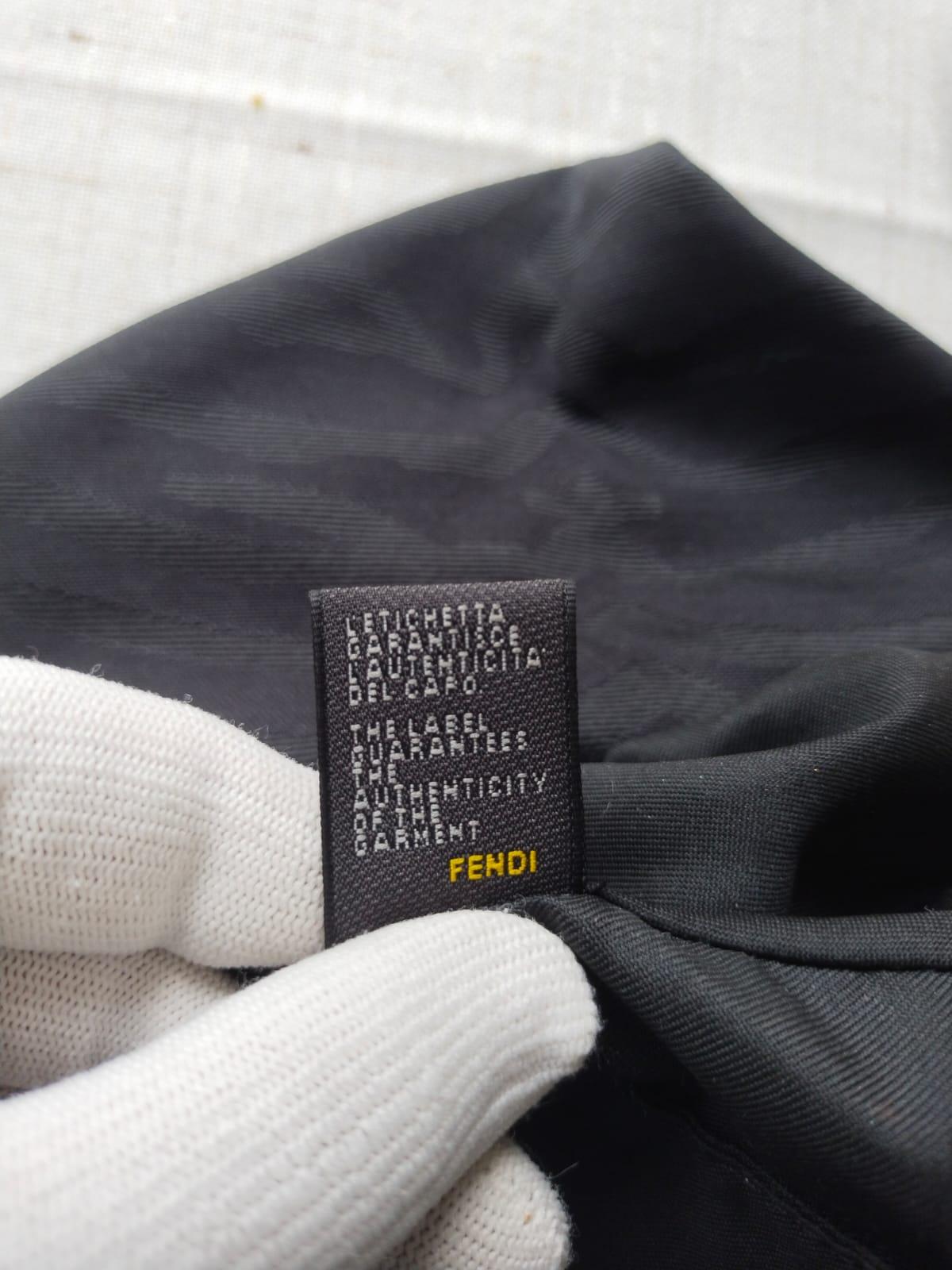Fendi Animal Style Purses Black Tiger Print Canvas Leather Bag Y2K 2000s For Sale 8